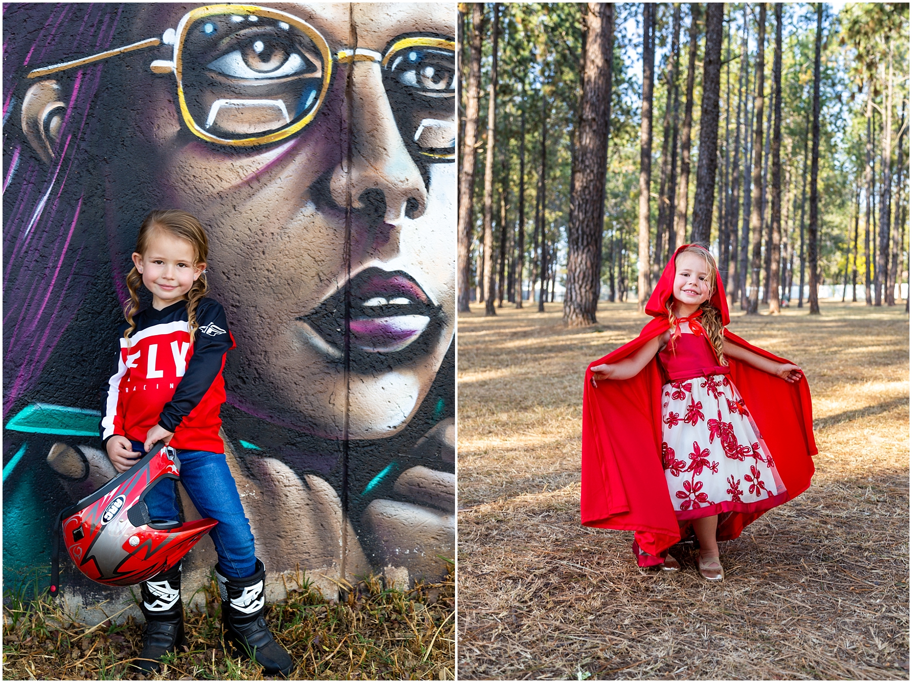 Mikayla – from biker girl to little red riding hood
